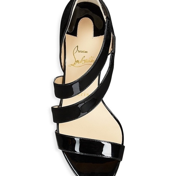 NEW Christian Louboutin World Copine 100 Patent Leather Pumps Slip On OpenToe 41 - Picture 10 of 10